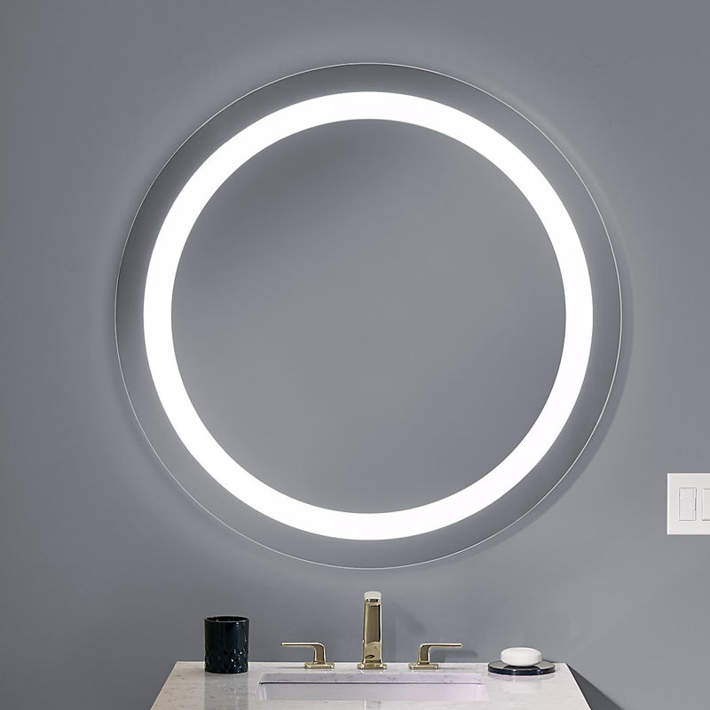 Robern Vitality Lighted Mirror Collection Round LED Wall Mirror Wayfair